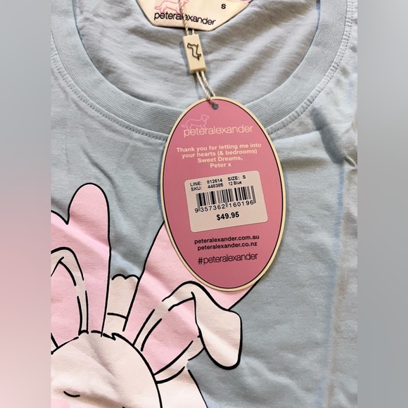 ***SOLD*** 💕🐰 Peter Alexander Bunny PJ Top 🐰💕 Pyjama Tee Size Small RRP $50 - Picture 5 of 8